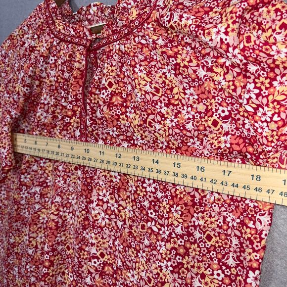 Max Studio Flowy Dainty Floral Print Flutter Sleeve Boho Top Small Soft Feminine - Picture 7 of 7